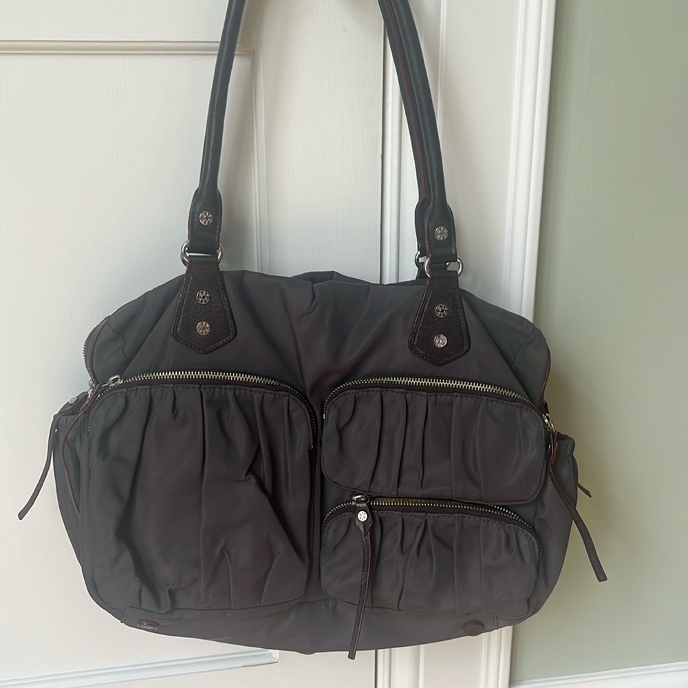 MZ Wallace large eggplant Chelsea purse